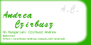 andrea czirbusz business card